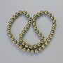 Hematite Beads, Ball-Shaped, Bronze Color, 8 mm Diameter, 42 cm Length on Thread