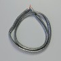 Hematite Beads, Snake-shaped Flat Wave Zigzag, Black, 5x3 mm, 40 cm Strand
