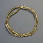 Hematite cube beads, gold color, 3x3 mm, 40 cm length strand