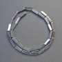 Hematite Beads, Rectangular, Silver Color, Diameter 12x4 mm, Length 42 cm, Strand