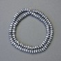 Hematite faceted rondelle beads, silver color, diameter 6x3 mm, length 42 cm, strand