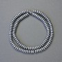 Hematite rondelle beads, silver color, 6x3 mm diameter, 42 cm strand