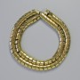 Hematite Beads, Snake-Shaped, Gold Color, Diameter 7x5x5 mm ±, Length 42 cm ± Strand