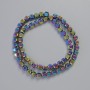 Hematite Beads Hexagonal Multicolor, diameter 5x6 mm, strand length ~42 cm