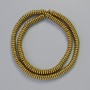 Hematite Rondelle Beads, Dark Gold Color, 6x2 mm, 42 cm Length, Strand
