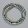 Hematite Inlay Beads, Wave Rondelle, Black Gold Chameleon color, diameter 6x1 mm, length 42 cm strand