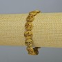 Hematite bracelet 'Tree' matte gold color, diameter 12×4.5 mm, length 18 cm +/- (stretch)