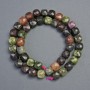 Natural gemstone Tourmaline beads, faceted cube, 9x9 mm, 38 cm long +/-