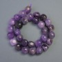 Cube-cut Amethyst Beads, Natural Stone, Diameter 14–17×14–15 mm, Thread Length 40 cm