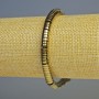 Hematite Bracelet, Rondelle Beads, Light Bronze Color, 6x2 mm Diameter, 18 cm Length, Stretch