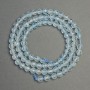 Natural stone beads Topaz faceted round bead, diameter 5 mm ±, length 38 cm+