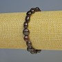 Garnet bracelet, natural stone, faceted, diameter 11×9–8×7 mm, length 18 cm, stretch