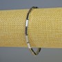 Silver-Colored Hematite Bracelet Rectangular Shape, 9x3 mm, +/-; Length 18 cm +/- Stretch