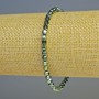 Hematite bracelet with small hexagonal beads, color green chameleon, diameter 4×4 mm, length 18 cm, stretch