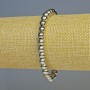 Hematite Bead Bracelet, Silver Color, 6mm Diameter, 18cm Length, Stretch