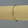 Hematite Bracelet, Cylindrical, Gold Color, Diameter 6x4 mm, Length 18 cm, Stretch