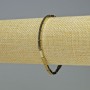 Hematite Bracelet with Rectangles, Gold Color, 9x3 mm, Length 18 cm, Stretch