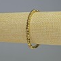 Hematite Bracelet Gold-Colored Cubes, 4×4 mm, Length 18 cm, Stretch