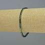 Hematite bracelet with rectangular beads, green chameleon color, diameter 9x3 mm, length 18 cm, stretch