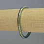 Bracelet Hematite Rondel Wave Color Green, diameter 6x1 mm, length 18 cm, stretch