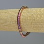 Bracelet Hematite color chameleon zigzag, diameter 6x2 mm, length 18 cm, stretch