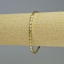 Hematite bracelet, oval rectangular beads, gold color, diameter 3x5 mm, length 18 cm, stretch