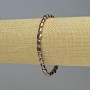 Hematite bracelet, oval, bronze color, 7x5 mm diameter, 18 cm length, stretch