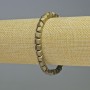 Hematite Bracelet with Hexagons – Zigzag Khaki Matte Color, 6x6 mm Hexagon Diameter, 18 cm Length, Stretch