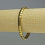 Haematite Bracelet 'Snake Zigzag Wave' Gold Color, Bead size approx. 7×5×5 mm, Length 18 cm, Stretch
