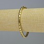 Hematite bracelet with cylindrical beads, gold color, 5x5 mm diameter, 18 cm length, stretch