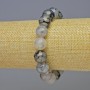 Dragon Vein Agate Bracelet - Smooth Bead, 12mm Diameter, 18cm Length, Stretch
