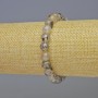 Dragon Vein Agate Bracelet with Smooth Beads, 8 mm Diameter, 18 cm Length, Stretch