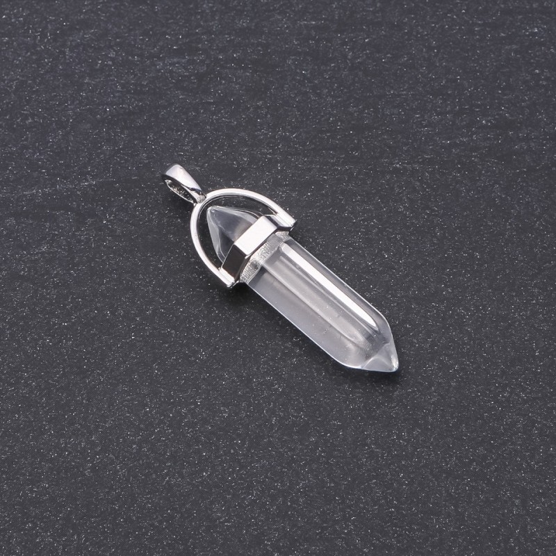 White Hexagonal Pendant 41x34x9 mm
