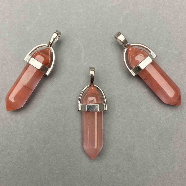 Hexagonal Tourmaline Pendant 4 cm