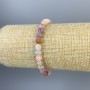 Jadeite Bead Bracelet 6 mm Faceted +-, 18 cm length, stretch