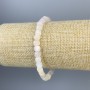 Faceted Morganite Bracelet 5×5 mm, length 18 cm, stretch