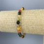 Bracelet Assorted Stones Faceted Bead 6mm+, length 18cm+ stretchy