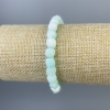 Angelite bracelet with faceted cubes, 7x7 mm, 18 cm length +/- stretch