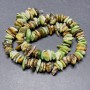 Jasper beads on thread, chip-shaped, 12x4 mm, length 39 cm ±