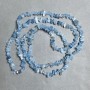 Aquamarine Beads on Beading Thread, Natural Stone Chips, Diameter 5-11×3-4 mm, Length 80 cm