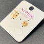 Xuping stud earrings with red crystal 9mm +/- 18K gold plating