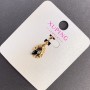 Xuping Pendant with Black Crystal, diameter ~8 mm, length ~20 mm, 18K gold plating