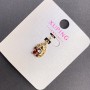Xuping Pendant with Red Crystal, 8mm Diameter, 20mm Length, 18K Plating