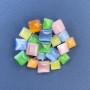 Accent Multicolored Cat's Eye Brooch Pendant in Silvery Metal 44×49 mm+