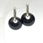 Agate Earrings, diameter 18 mm, length 31 mm