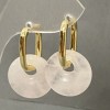 Rock Crystal Earrings, diameter 15mm, length 27mm