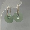 Jade Donut Earrings, diameter 18mm ±, length 31mm ±