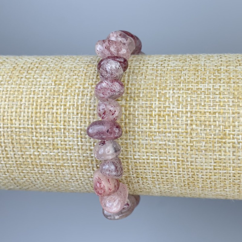 Faceted Rose Quartz Bracelet, beads 9–12×5–8 mm, length approx. 18 cm, stretch
