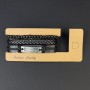 Triple bracelet, eco-leather with cross insert, draw-tight closure, length 18-24 cm, black