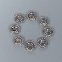 Bead insert finding, silver metal color, 7×3 mm with hole diameter approx. 3 mm, packaging 20 g (~45 pcs)